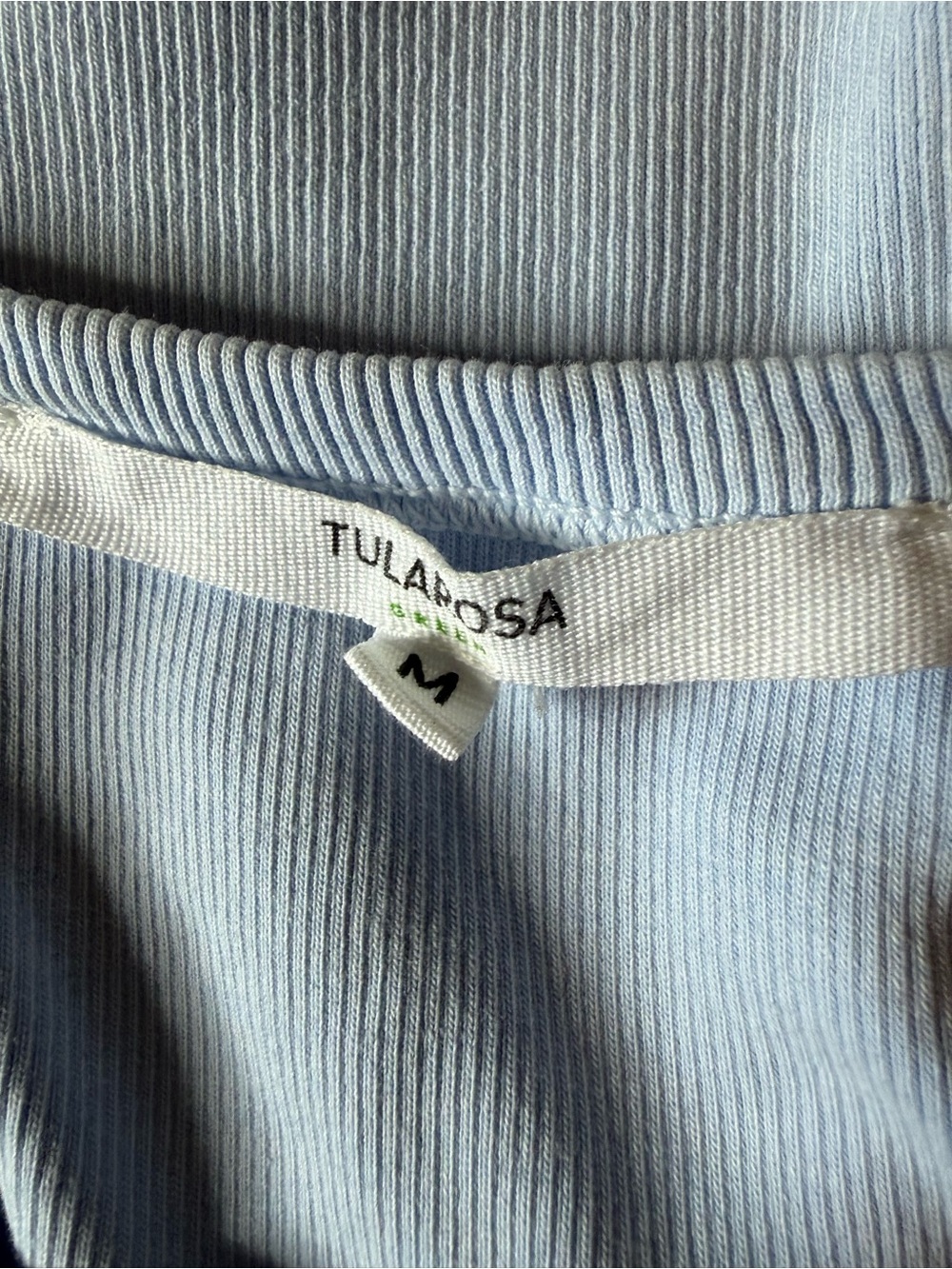 Tularosa Light Blue Ribbed Racerback Tank Top - Picture 2 of 3